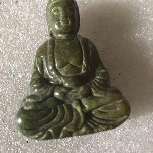 Green Jade Buddha Pendant Necklace